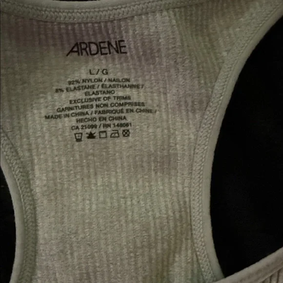 Ardene Light Gray Ribbed Tank Top - Picture 2 of 3